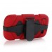 Samsung Galaxy S3 - Heavy Duty Hybrid Silicone PC Defender with Belt Clip Stand Protective Phone Cover Case - Red